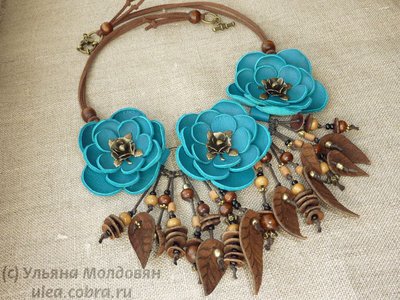 leather-flower-neckl...